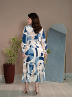 Vestido Max Franzido Viscose Estampa